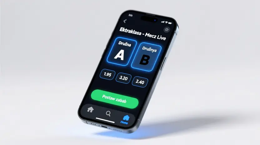 Interfejs aplikacji mobilnej bukmachera - nowoczesny design i funkcjonalność